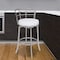 Armen Living Viper 26" Counter Height Swivel White Faux Leather and Brushed Stainless Steel Bar Stool LCVI26BAWH - alternate 3